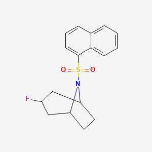 molecular formula C17H18FNO2S B2433349 3-Fluoro-8-naphthalen-1-ylsulfonyl-8-azabicyclo[3.2.1]octane CAS No. 2319639-50-2