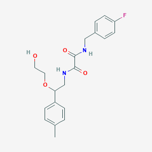 molecular formula C20H23FN2O4 B2433359 N1-(4-fluorobenzyl)-N2-(2-(2-hydroxyethoxy)-2-(p-tolyl)ethyl)oxalamide CAS No. 1798622-05-5
