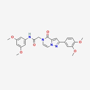 molecular formula C24H24N4O6 B2433360 N-(3,5-dimethoxyphenyl)-2-[2-(3,4-dimethoxyphenyl)-4-oxopyrazolo[1,5-a]pyrazin-5(4H)-yl]acetamide CAS No. 941938-85-8