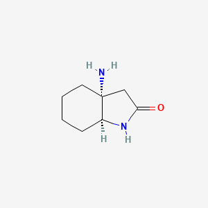 molecular formula C8H14N2O B2433361 Rel-(3aR,7aS)-3a-氨基八氢-2H-吲哚-2-酮 CAS No. 2137836-49-6