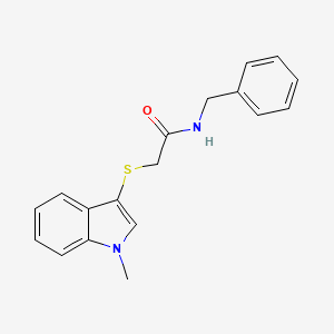 N-benzyl-2-(1-methylindol-3-yl)sulfanylacetamide