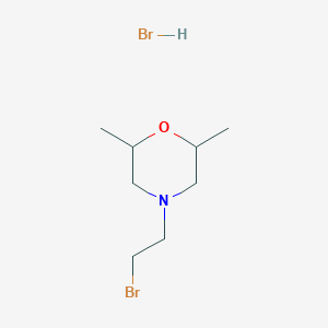 molecular formula C8H17Br2NO B2433374 氢溴酸4-(2-溴乙基)-2,6-二甲基吗啉 CAS No. 1909306-65-5