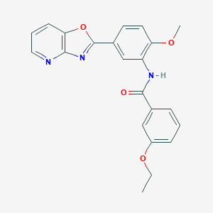 molecular formula C22H19N3O4 B243338 3-ethoxy-N-[2-methoxy-5-([1,3]oxazolo[4,5-b]pyridin-2-yl)phenyl]benzamide 