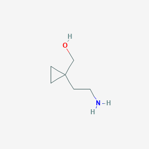 molecular formula C6H13NO B2433380 [1-(2-Aminoethyl)cyclopropyl]methanol CAS No. 1490143-92-4