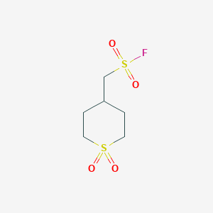molecular formula C6H11FO4S2 B2433384 (1,1-Dioxo-1lambda6-thian-4-yl)methanesulfonyl fluoride CAS No. 1889064-60-1