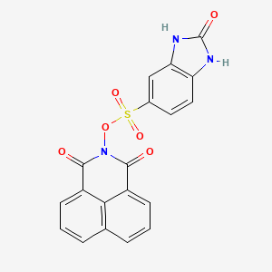 molecular formula C19H11N3O6S B2433394 (1,3-Dioxobenzo[de]isoquinolin-2-yl) 2-oxo-1,3-dihydrobenzimidazole-5-sulfonate CAS No. 708239-95-6