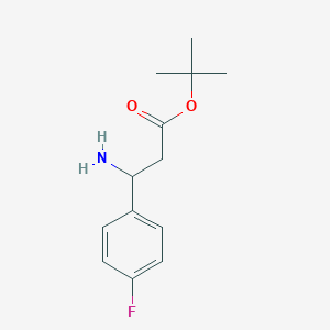 molecular formula C13H18FNO2 B2433399 Tert-butyl 3-amino-3-(4-fluorophenyl)propanoate CAS No. 188814-43-9