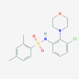 molecular formula C18H21ClN2O3S B243340 N-[3-chloro-2-(4-morpholinyl)phenyl]-2,4-dimethylbenzenesulfonamide 