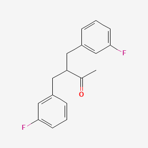 molecular formula C17H16F2O B2433417 4-(3-Fluorophenyl)-3-[(3-fluorophenyl)methyl]butan-2-one CAS No. 73931-67-6