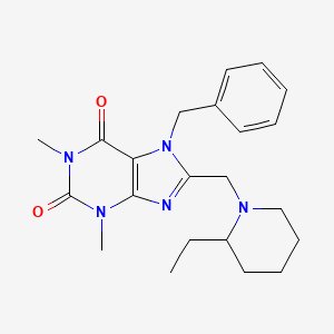 7-Benzyl-8-[(2-ethylpiperidin-1-yl)methyl]-1,3-dimethylpurine-2,6-dione