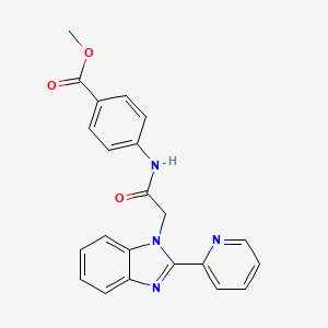 methyl 4-(2-(2-(pyridin-2-yl)-1H-benzo[d]imidazol-1-yl)acetamido)benzoate