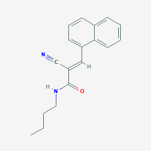 molecular formula C18H18N2O B2433422 (E)-N-butyl-2-cyano-3-naphthalen-1-ylprop-2-enamide CAS No. 444548-13-4