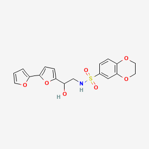 N-(2-{[2,2'-bifuran]-5-yl}-2-hydroxyethyl)-2,3-dihydro-1,4-benzodioxine-6-sulfonamide