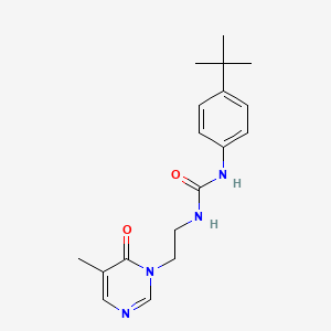 molecular formula C18H24N4O2 B2433429 1-(4-(tert-butyl)phenyl)-3-(2-(5-methyl-6-oxopyrimidin-1(6H)-yl)ethyl)urea CAS No. 1797289-37-2