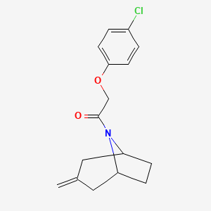 molecular formula C16H18ClNO2 B2433434 2-(4-chlorophenoxy)-1-((1R,5S)-3-methylene-8-azabicyclo[3.2.1]octan-8-yl)ethan-1-one CAS No. 2320954-01-4