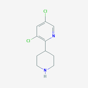 molecular formula C10H12Cl2N2 B2433437 3,5-二氯-2-(哌啶-4-基)吡啶 CAS No. 1260895-53-1