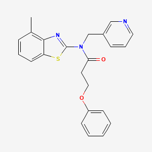 molecular formula C23H21N3O2S B2433441 N-(4-methylbenzo[d]thiazol-2-yl)-3-phenoxy-N-(pyridin-3-ylmethyl)propanamide CAS No. 894999-52-1