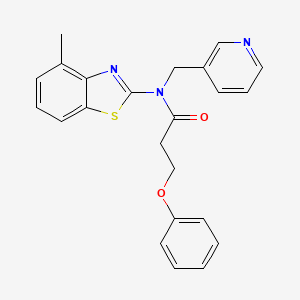 molecular formula C23H21N3O2S B2433441 N-(4-metil-1,3-benzotiazol-2-il)-3-fenoxi-N-[(piridin-3-il)metil]propanamida CAS No. 894999-52-1