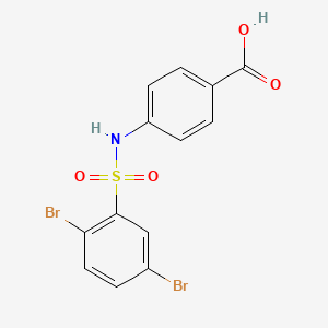 4-(2,5-Dibromobenzenesulfonamido)benzoic acid