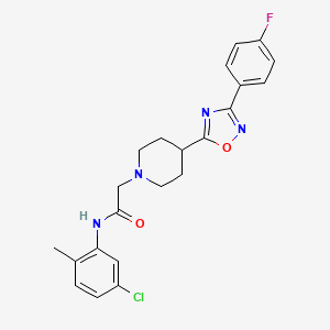 N-(5-Chloro-2-methylphenyl)-2-{4-[3-(4-fluorophenyl)-1,2,4-oxadiazol-5-YL]piperidin-1-YL}acetamide