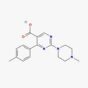 molecular formula C17H20N4O2 B2433448 4-(4-Methylphenyl)-2-(4-methylpiperazino)-5-pyrimidinecarboxylic acid CAS No. 1775321-75-9