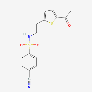 N-(2-(5-acetylthiophen-2-yl)ethyl)-4-cyanobenzenesulfonamide