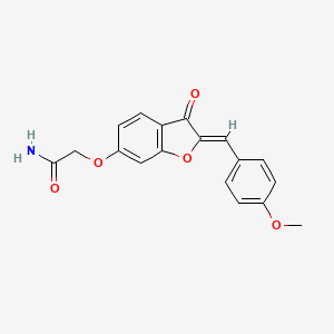 (Z)-2-((2-(4-methoxybenzylidene)-3-oxo-2,3-dihydrobenzofuran-6-yl)oxy)acetamide