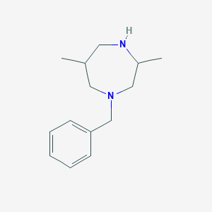 molecular formula C14H22N2 B2433462 1-苄基-3,6-二甲基-1,4-二氮杂庚烷 CAS No. 1784227-28-6