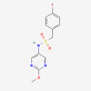 molecular formula C12H12FN3O3S B2433466 1-(4-fluorophenyl)-N-(2-methoxypyrimidin-5-yl)methanesulfonamide CAS No. 2310039-28-0