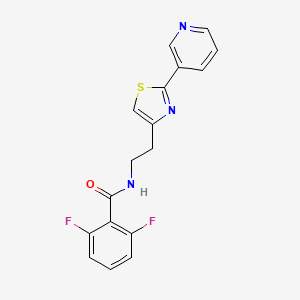 molecular formula C17H13F2N3OS B2433470 2,6-二氟-N-(2-(2-(吡啶-3-基)噻唑-4-基)乙基)苯甲酰胺 CAS No. 863513-29-5