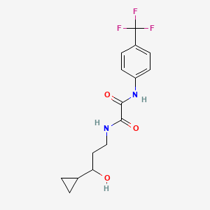 molecular formula C15H17F3N2O3 B2433472 N1-(3-cyclopropyl-3-hydroxypropyl)-N2-(4-(trifluoromethyl)phenyl)oxalamide CAS No. 1396854-00-4