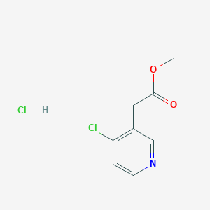 molecular formula C9H11Cl2NO2 B2433482 2-(4-氯吡啶-3-基)乙酸乙酯盐酸盐 CAS No. 2155852-93-8