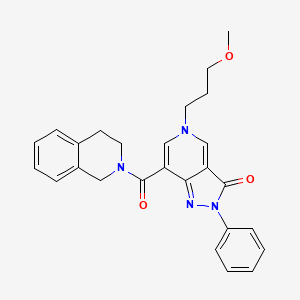 5-(3-methoxypropyl)-2-phenyl-7-(1,2,3,4-tetrahydroisoquinoline-2-carbonyl)-2H-pyrazolo[4,3-c]pyridin-3(5H)-one