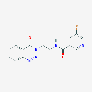 molecular formula C15H12BrN5O2 B2433491 5-溴-N-(2-(4-氧代苯并[d][1,2,3]三嗪-3(4H)-基)乙基)烟酰胺 CAS No. 1903722-20-2