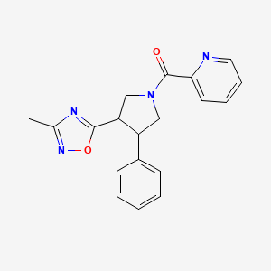 (3-(3-Methyl-1,2,4-oxadiazol-5-yl)-4-phenylpyrrolidin-1-yl)(pyridin-2-yl)methanone