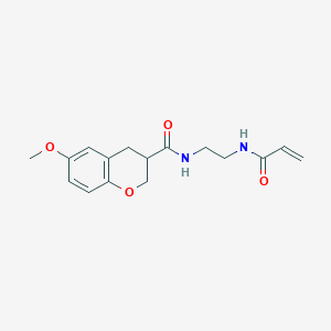 6-Methoxy-N-[2-(prop-2-enoylamino)ethyl]-3,4-dihydro-2H-chromene-3-carboxamide