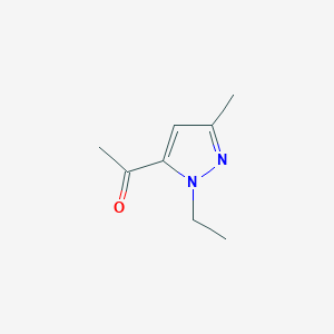 molecular formula C8H12N2O B2433497 1-(1-ethyl-3-methyl-1H-pyrazol-5-yl)ethan-1-one CAS No. 1263215-03-7