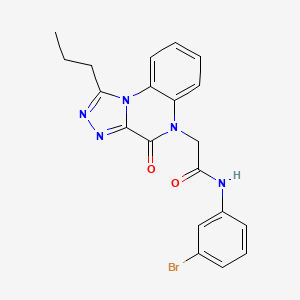 molecular formula C20H18BrN5O2 B2433499 N-(3-溴苯基)-2-(4-氧代-1-丙基[1,2,4]三唑并[4,3-a]喹喔啉-5(4H)-基)乙酰胺 CAS No. 1260952-79-1