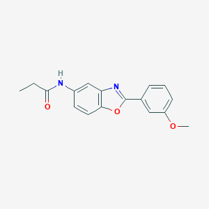 molecular formula C17H16N2O3 B243350 N-[2-(3-methoxyphenyl)-1,3-benzoxazol-5-yl]propanamide 