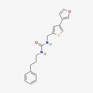 molecular formula C19H20N2O2S B2433501 3-{[4-(Furan-3-yl)thiophen-2-yl]methyl}-1-(3-phenylpropyl)urea CAS No. 2380032-76-6