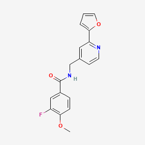 3-fluoro-N-((2-(furan-2-yl)pyridin-4-yl)methyl)-4-methoxybenzamide