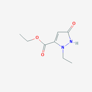 molecular formula C8H12N2O3 B2433504 Ethyl 1-ethyl-3-hydroxy-1h-pyrazole-5-carboxylate CAS No. 1260827-64-2; 750636-80-7