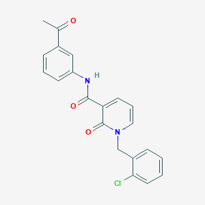 molecular formula C21H17ClN2O3 B2433507 N-(3-acetylphenyl)-1-(2-chlorobenzyl)-2-oxo-1,2-dihydropyridine-3-carboxamide CAS No. 946356-48-5