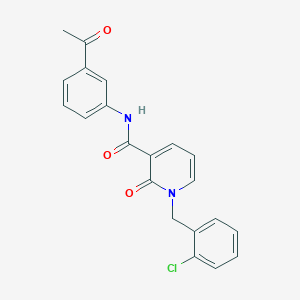 molecular formula C21H17ClN2O3 B2433507 N-(3-acetilfenil)-1-[(2-clorofenil)metil]-2-oxo-1,2-dihidropiridina-3-carboxamida CAS No. 946356-48-5