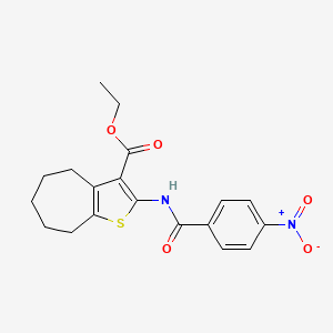 ethyl 2-{[(4-nitrophenyl)carbonyl]amino}-5,6,7,8-tetrahydro-4H-cyclohepta[b]thiophene-3-carboxylate