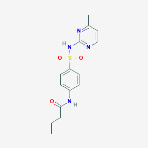 molecular formula C15H18N4O3S B2433512 N-[4-[(4-methylpyrimidin-2-yl)sulfamoyl]phenyl]butanamide CAS No. 350613-26-2