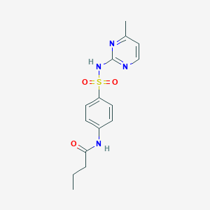 molecular formula C15H18N4O3S B2433512 N-(4-(N-(4-メチルピリミジン-2-イル)スルファモイル)フェニル)ブチルアミド CAS No. 350613-26-2