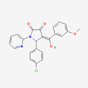 5-(4-chlorophenyl)-3-hydroxy-4-(3-methoxybenzoyl)-1-(pyridin-2-yl)-1H-pyrrol-2(5H)-one
