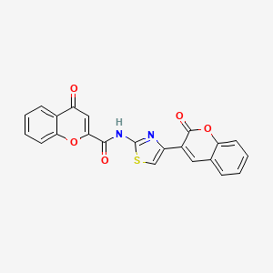 molecular formula C22H12N2O5S B2433514 4-oxo-N-[4-(2-oxo-2H-chromen-3-yl)-1,3-thiazol-2-yl]-4H-chromene-2-carboxamide CAS No. 391867-61-1