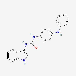 molecular formula C21H18N4O B2433522 1-(1H-吲哚-3-基)-3-(4-(苯氨基)苯基)脲 CAS No. 899947-04-7